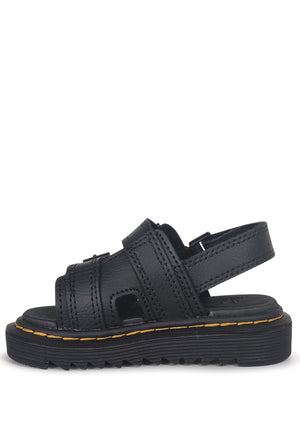 Sandali bambino Dr Martens Varel neri in pelle | ViaMonte Shop