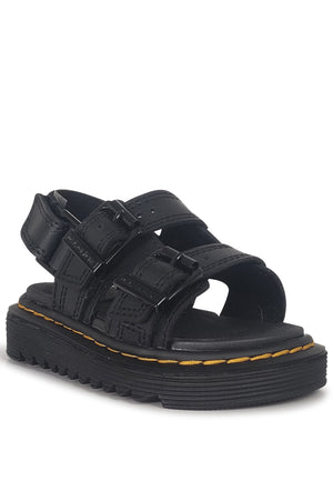 Sandali bambino Dr Martens Varel neri in pelle | ViaMonte Shop