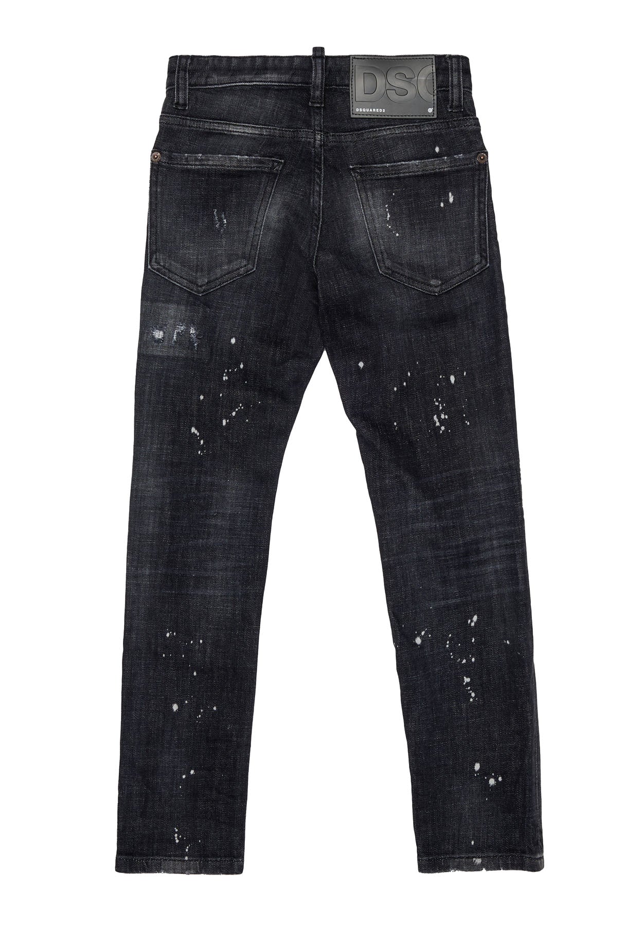 Jeans Cool Guy bambino Dsquared2 nero in cotone elasticizzato | ViaMonte Shop