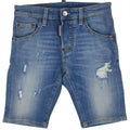 Bermuda bambino Dsquared2 blu in denim di cotone | ViaMonte Shop