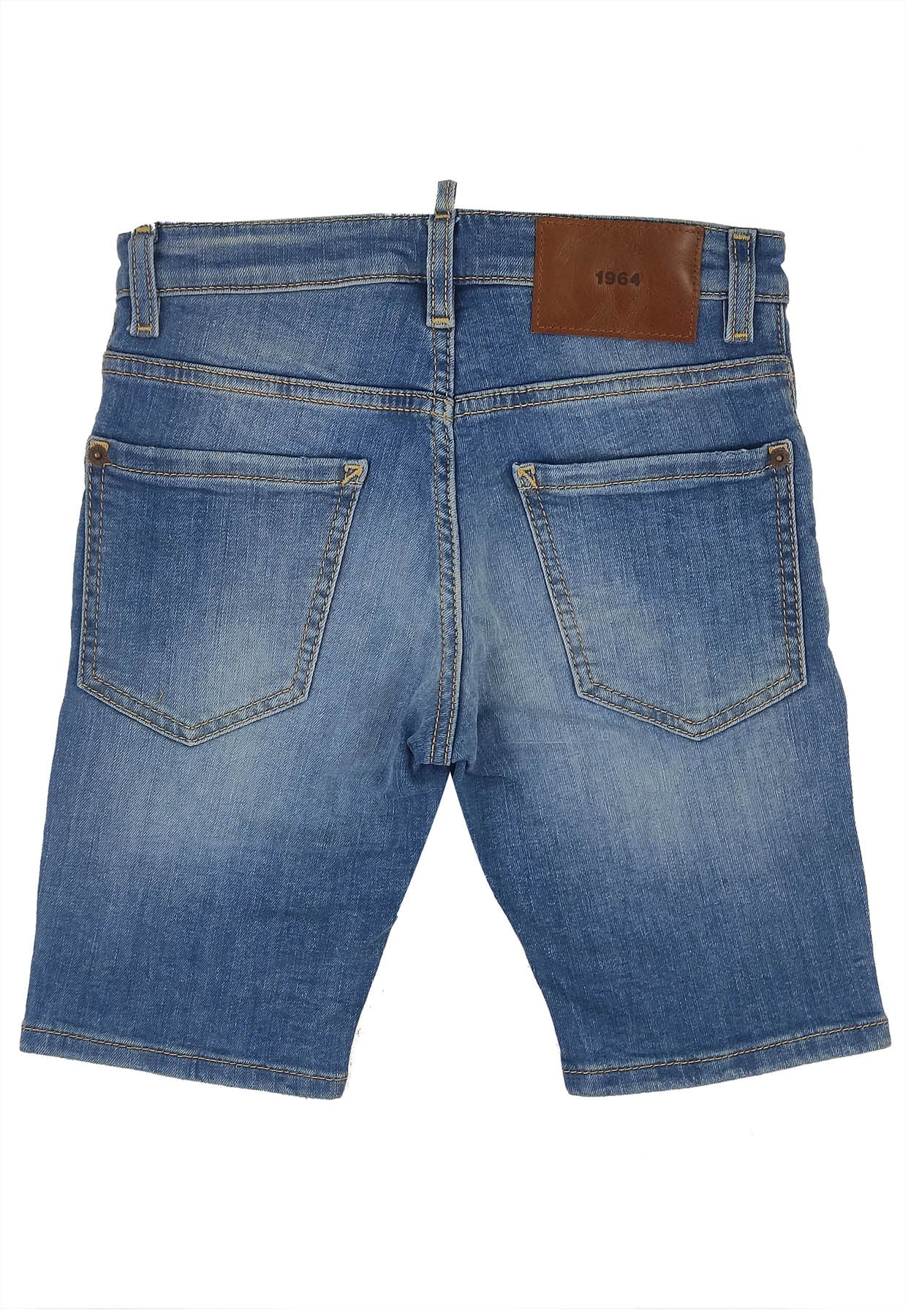 Bermuda bambino Dsquared2 blu in denim di cotone | ViaMonte Shop