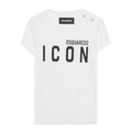 T-shirt neonato Dsquared2 bianca in jersey di cotone | ViaMonte Shop