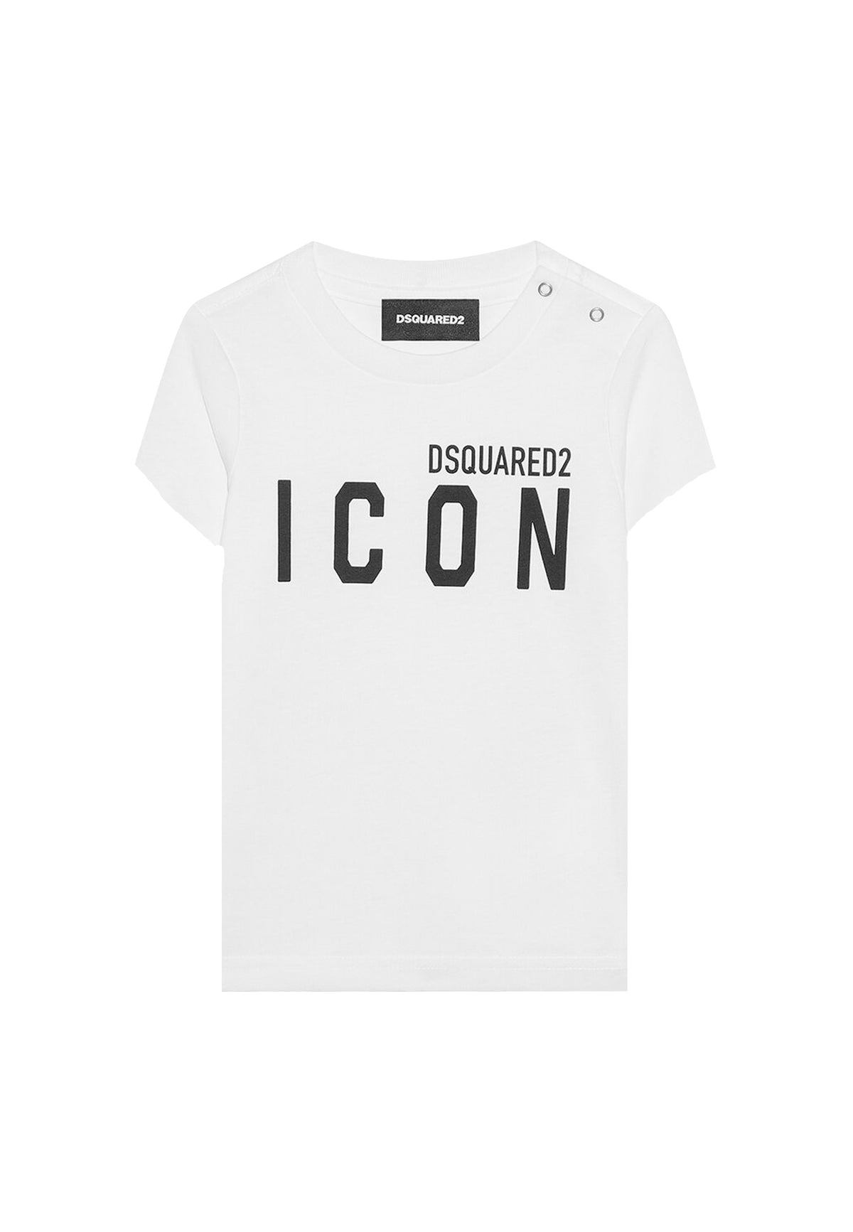 T-shirt neonato Dsquared2 bianca in jersey di cotone | ViaMonte Shop