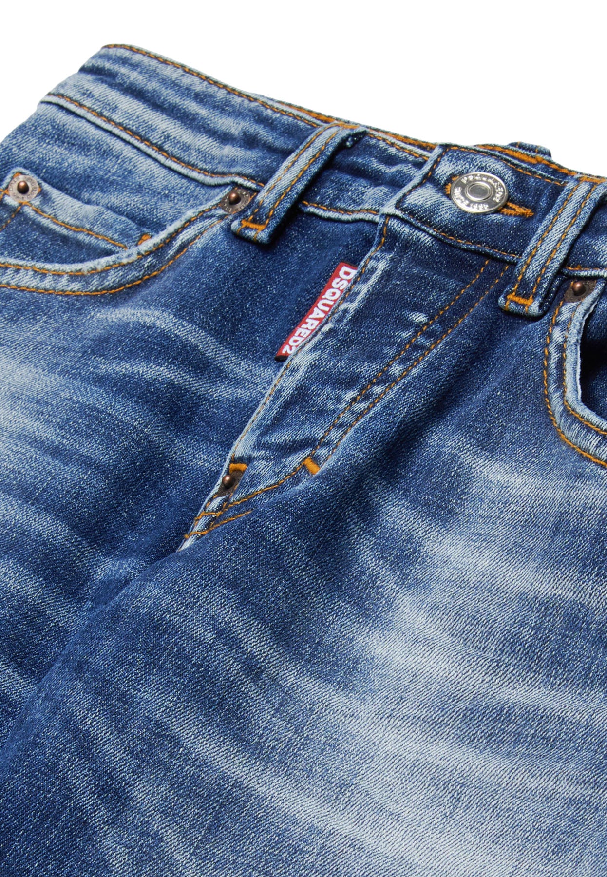 Jeans bambino Dsquared2 blu in denim | ViaMonte Shop