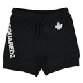 Shorts bambino Dsquared2 nero in cotone | ViaMonte Shop
