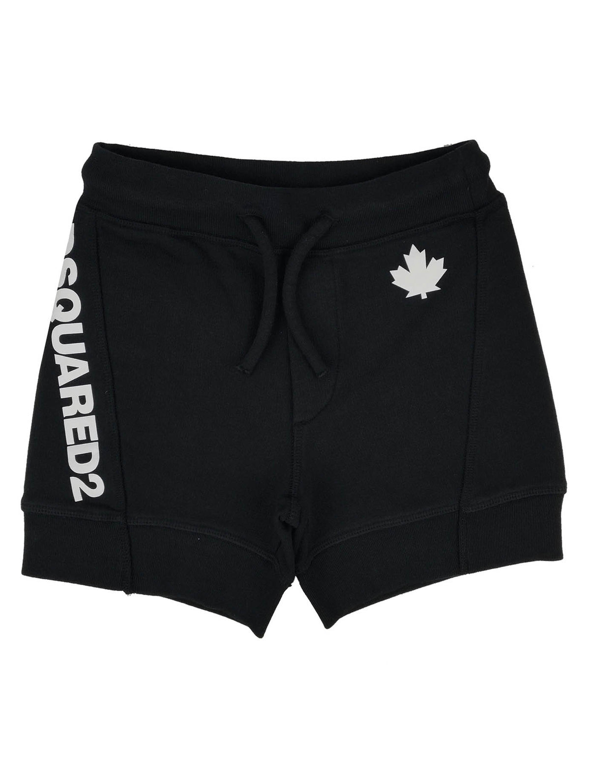 Shorts bambino Dsquared2 nero in cotone | ViaMonte Shop