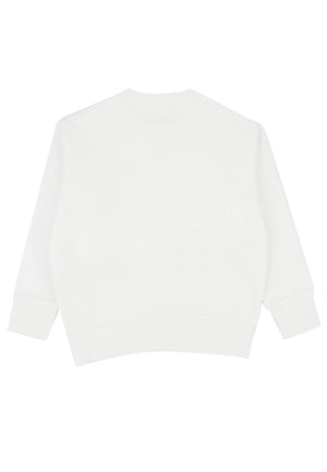 Felpa bambino Dsquared2 bianca in cotone | ViaMonte Shop