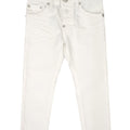 Jeans skater bambino Dsquared2 bianco in cotone stretch | ViaMonte Shop