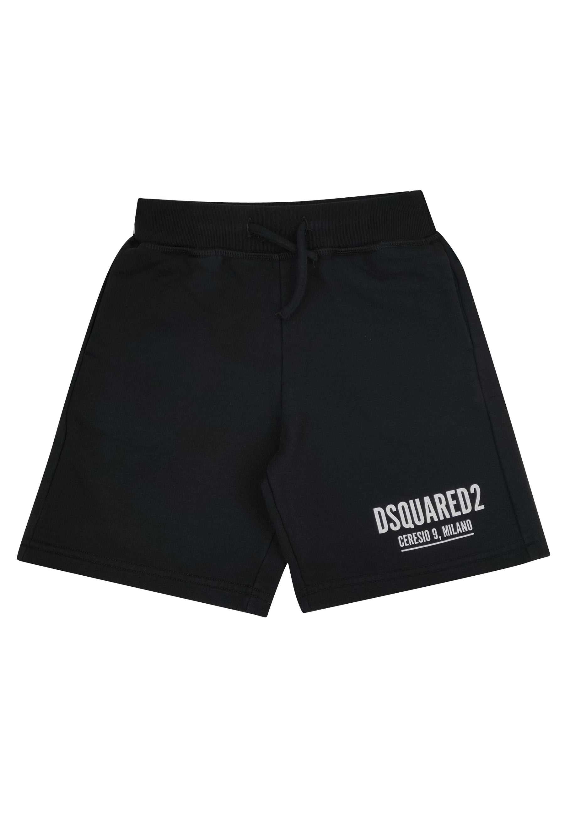 Bermuda bambino Dsquared2 nero in cotone | ViaMonte Shop