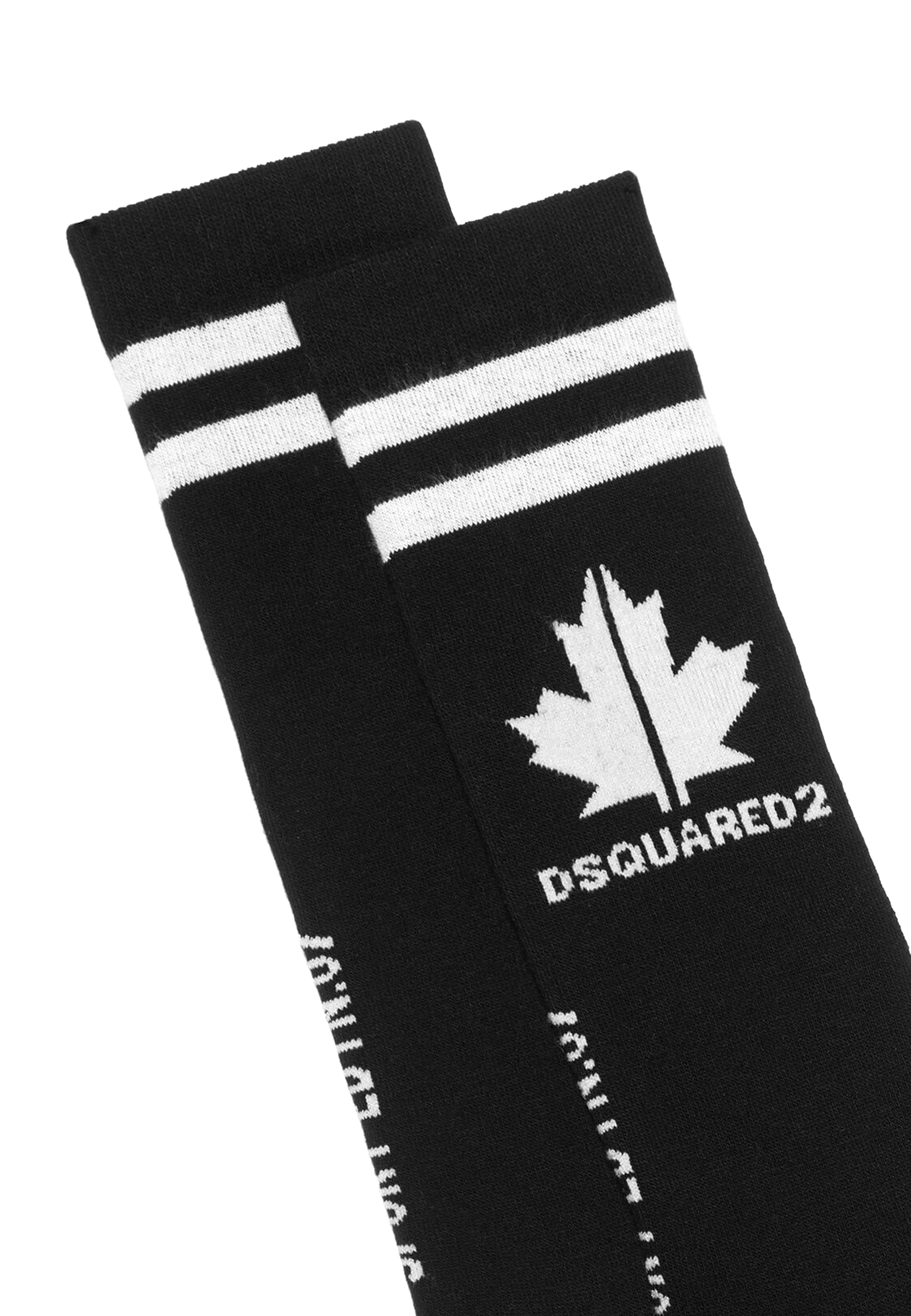 Calze bambino Dsquared2 nere in misto cotone | ViaMonte Shop