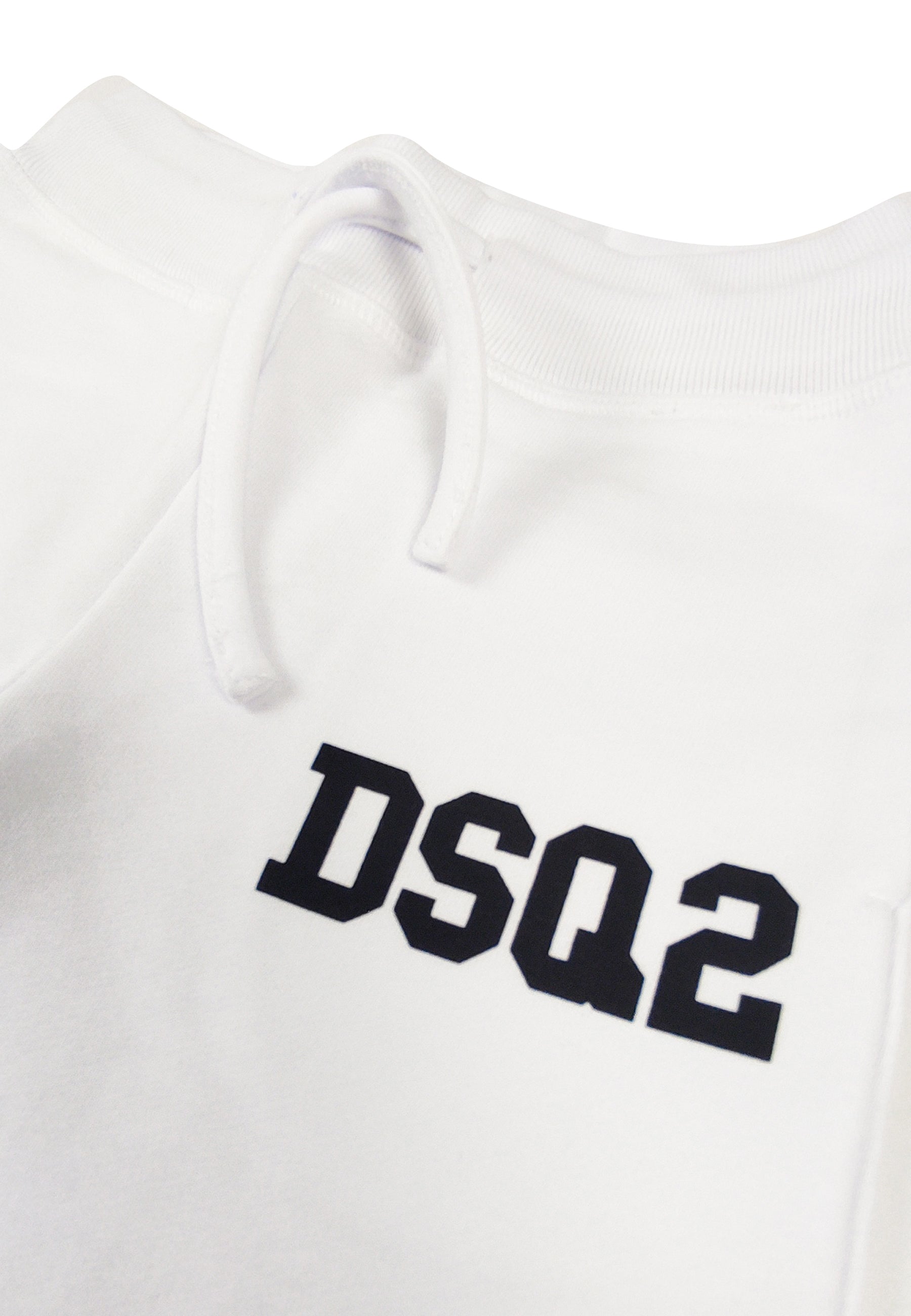 Bermuda bambino Dsquared2 bianco in cotone | ViaMonte Shop