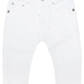 Jeans neonato Dsquared2 bianco in denim di cotone | ViaMonte Shop