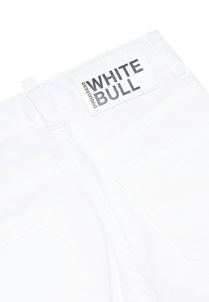 Jeans neonato Dsquared2 bianco in denim di cotone | ViaMonte Shop