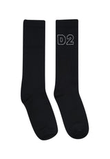 Calzini bambino Dsquared2 neri in misto cotone | ViaMonte Shop