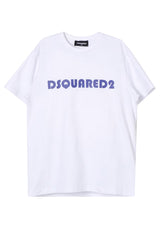 T-shirt bambino Dsquared2 bianca in cotone | ViaMonte Shop