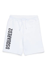 Bermuda bambino Dsquared2 bianco in cotone | ViaMonte Shop