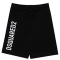 Bermuda bambino Dsquared2 nero in cotone | ViaMonte Shop