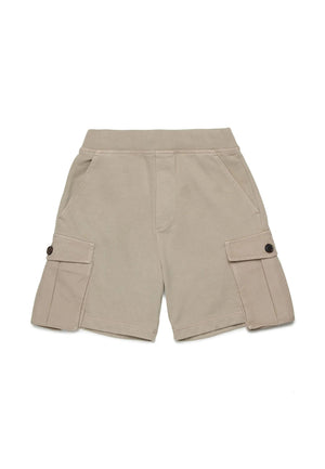 Bermuda bambino Dsquared2 beige in cotone | ViaMonte Shop