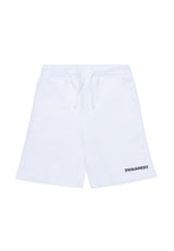 Bermuda bambino Dsquared2 bianco in cotone | ViaMonte Shop