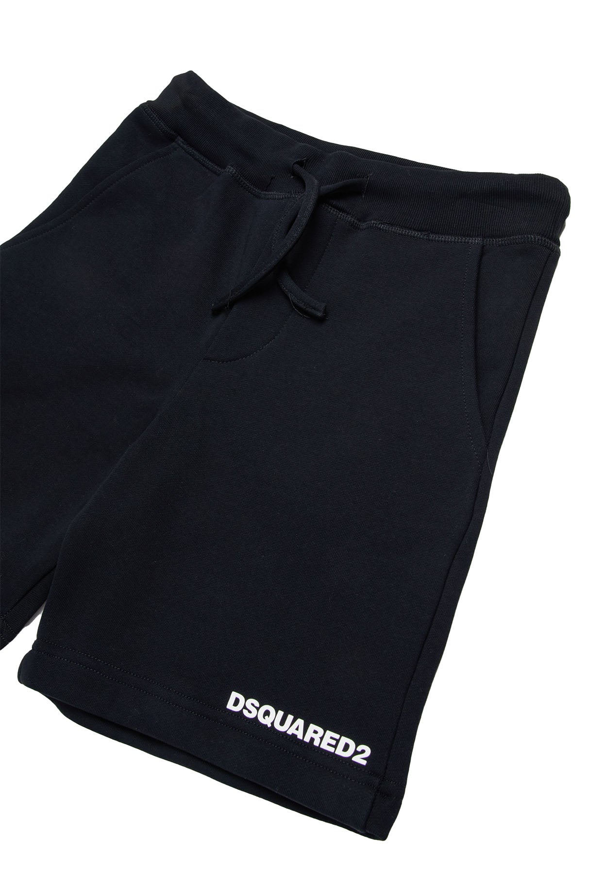 Bermuda bambino Dsquared2 nero in cotone | ViaMonte Shop