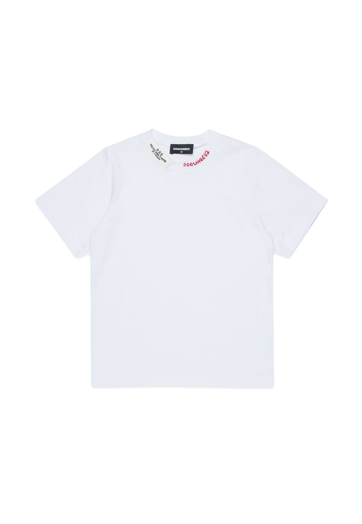 T-shirt bambino Dsquared2 bianca in cotone | ViaMonte Shop