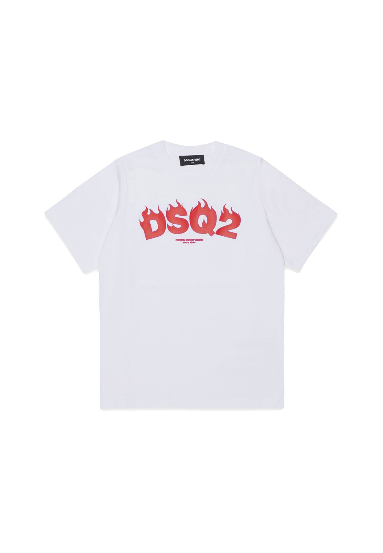 T-shirt bambino Dsquared2 bianca in cotone | ViaMonte Shop