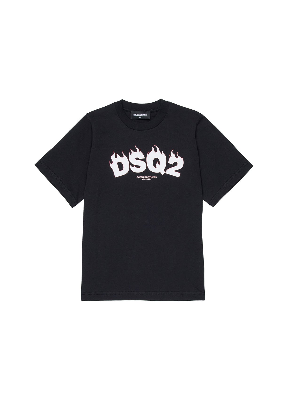 T-shirt bambino Dsquared2 nera in cotone | ViaMonte Shop