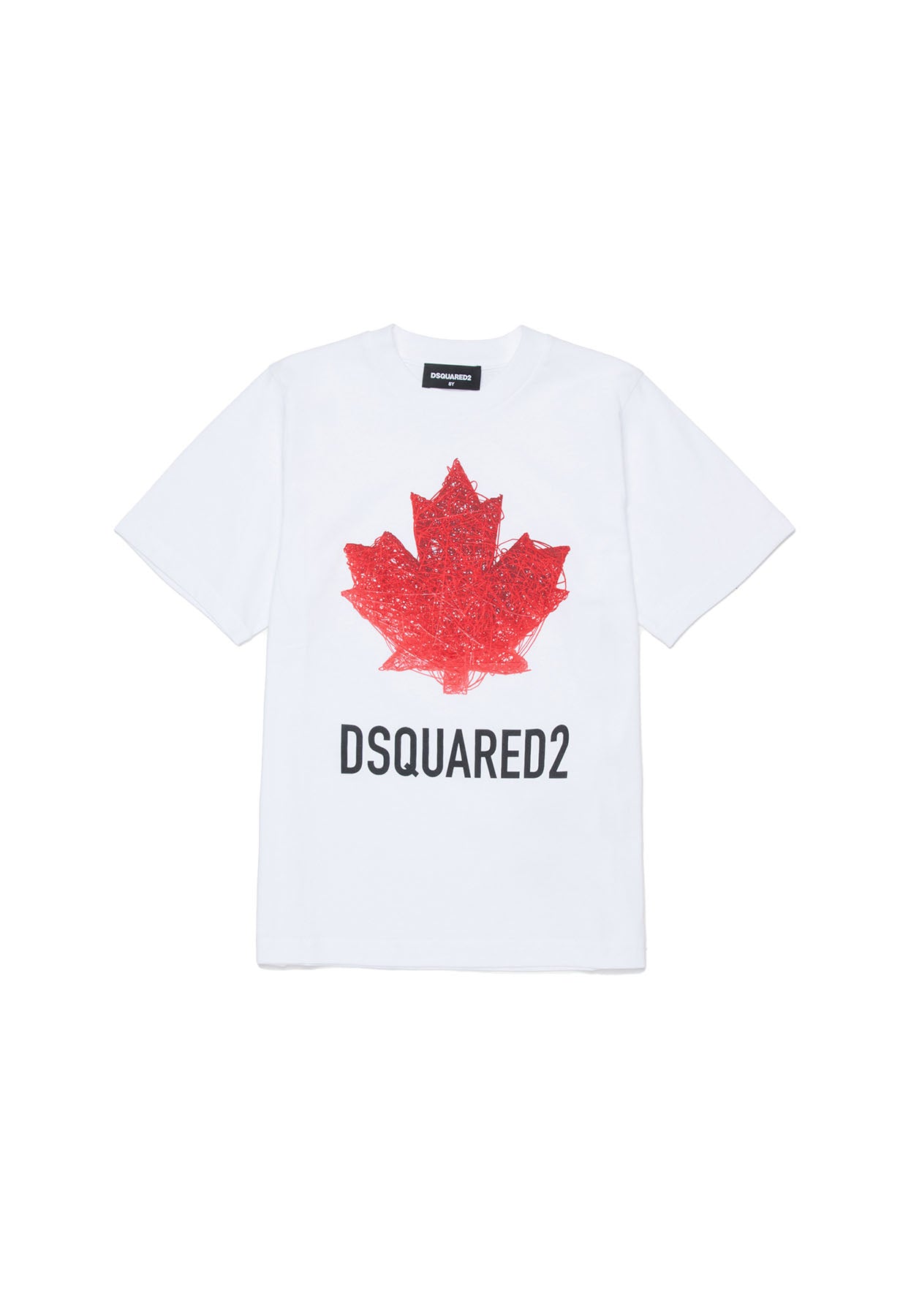 T-shirt bambino Dsquared2 bianca in cotone | ViaMonte Shop