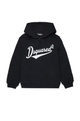 Felpa bambino Dsquared2 nera in cotone | ViaMonte Shop