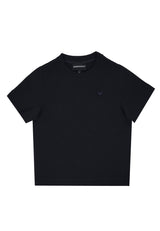 T-shirt bambino Emporio Armani blu navy in cotone | ViaMonte Shop