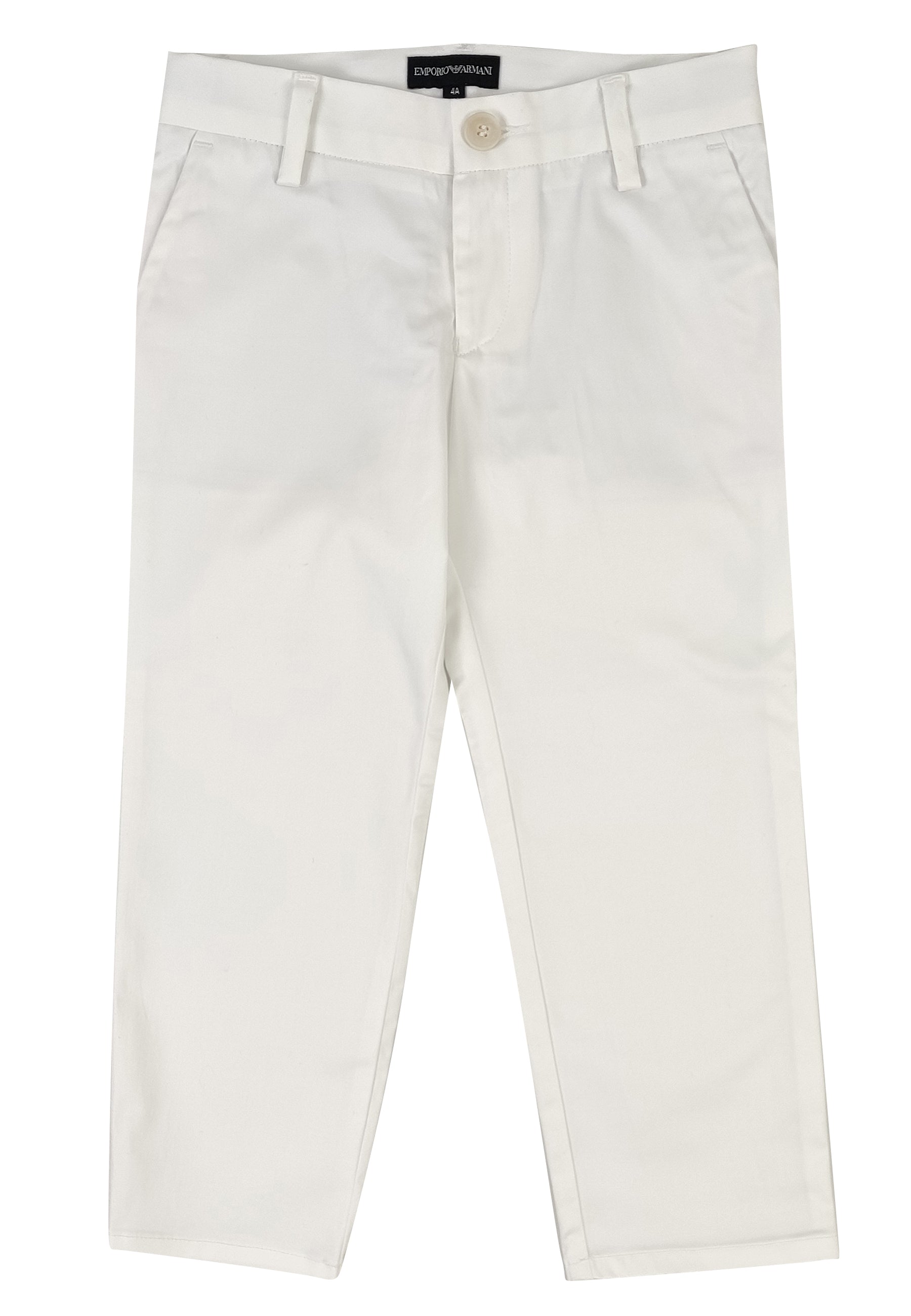Pantalone bambino Emporio Armani bianco in cotone | ViaMonte Shop