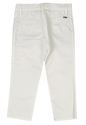 Pantalone bambino Emporio Armani bianco in cotone | ViaMonte Shop