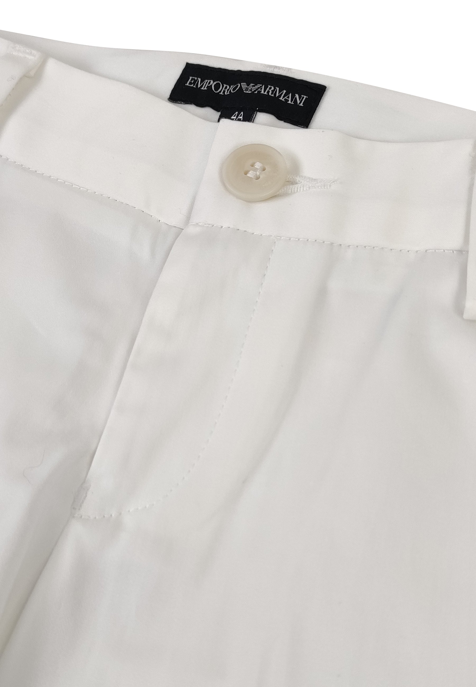 Pantalone bambino Emporio Armani bianco in cotone | ViaMonte Shop