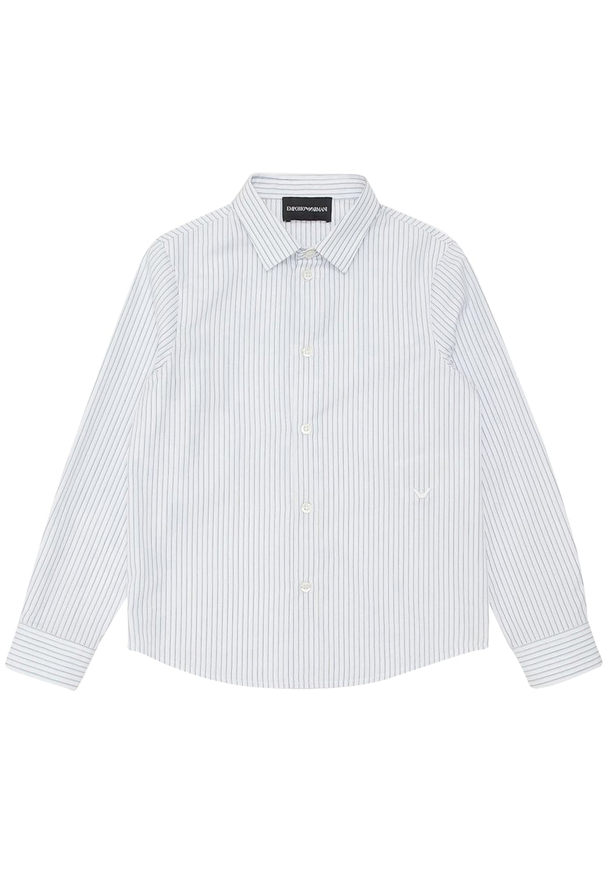 Camicia bambino Emporio Armani bianca a righe in cotone | ViaMonte Shop