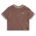 T-shirt neonato Emporio Armani marrone in lyocell | ViaMonte Shop