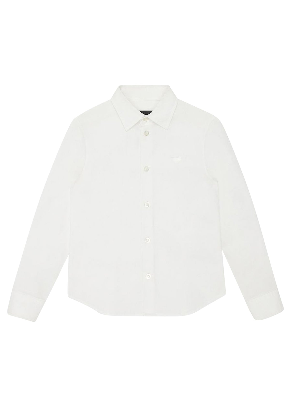 Camicia bambino Emporio Armani bianca in misto cotone | ViaMonte Shop