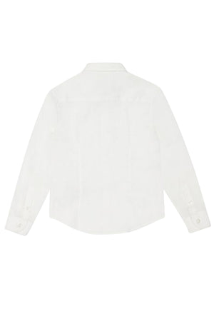 Camicia bambino Emporio Armani bianca in misto cotone | ViaMonte Shop