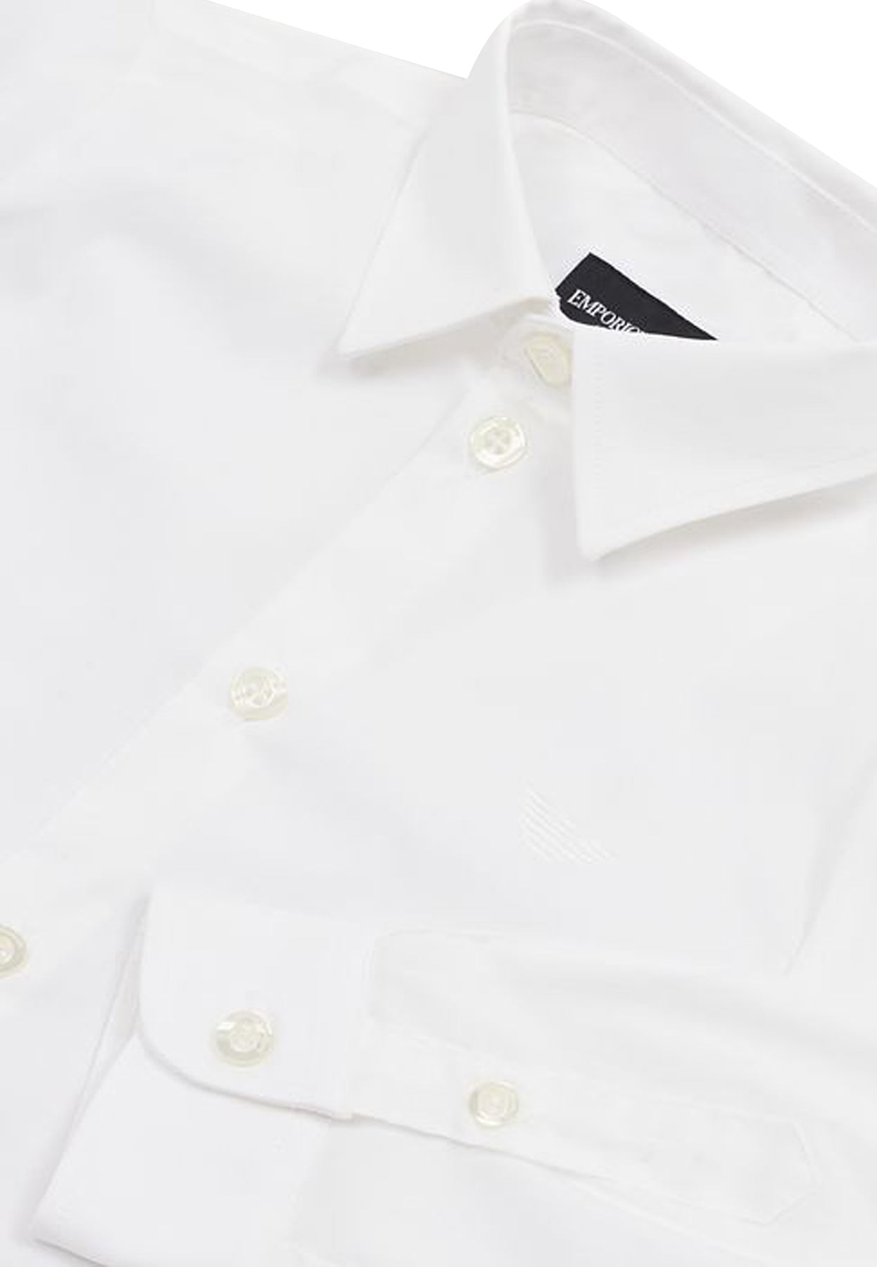 Camicia bambino Emporio Armani bianca in misto cotone | ViaMonte Shop