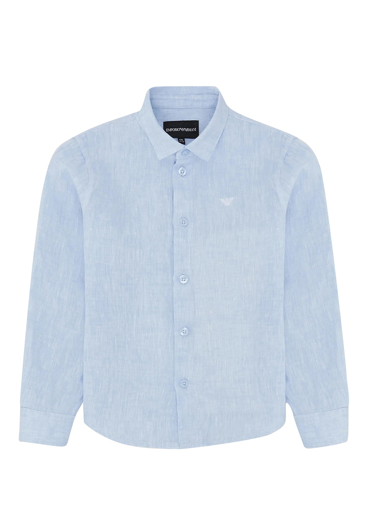Camicia bambino Emporio Armani azzurra in lino | ViaMonte Shop