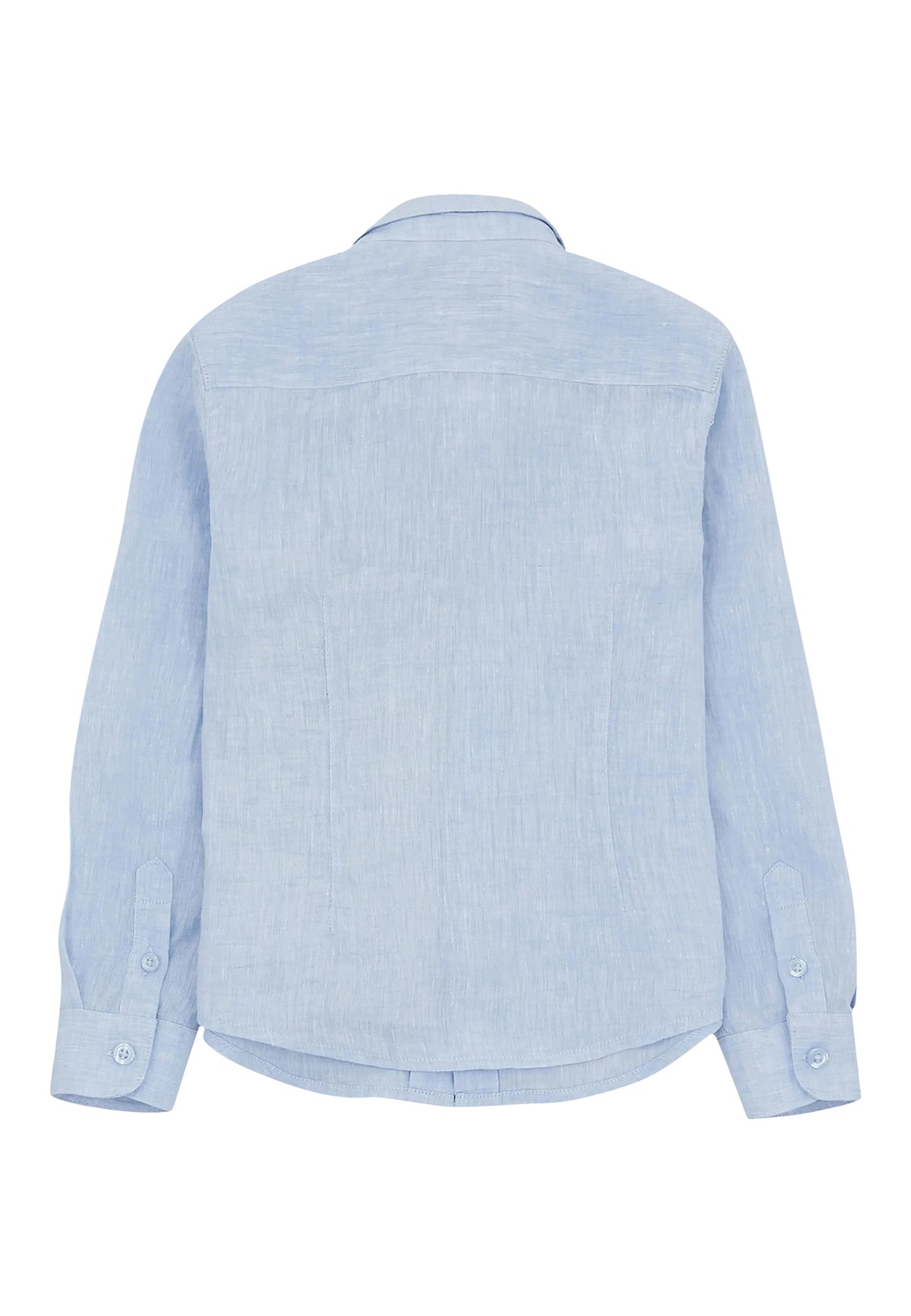 Camicia bambino Emporio Armani azzurra in lino | ViaMonte Shop