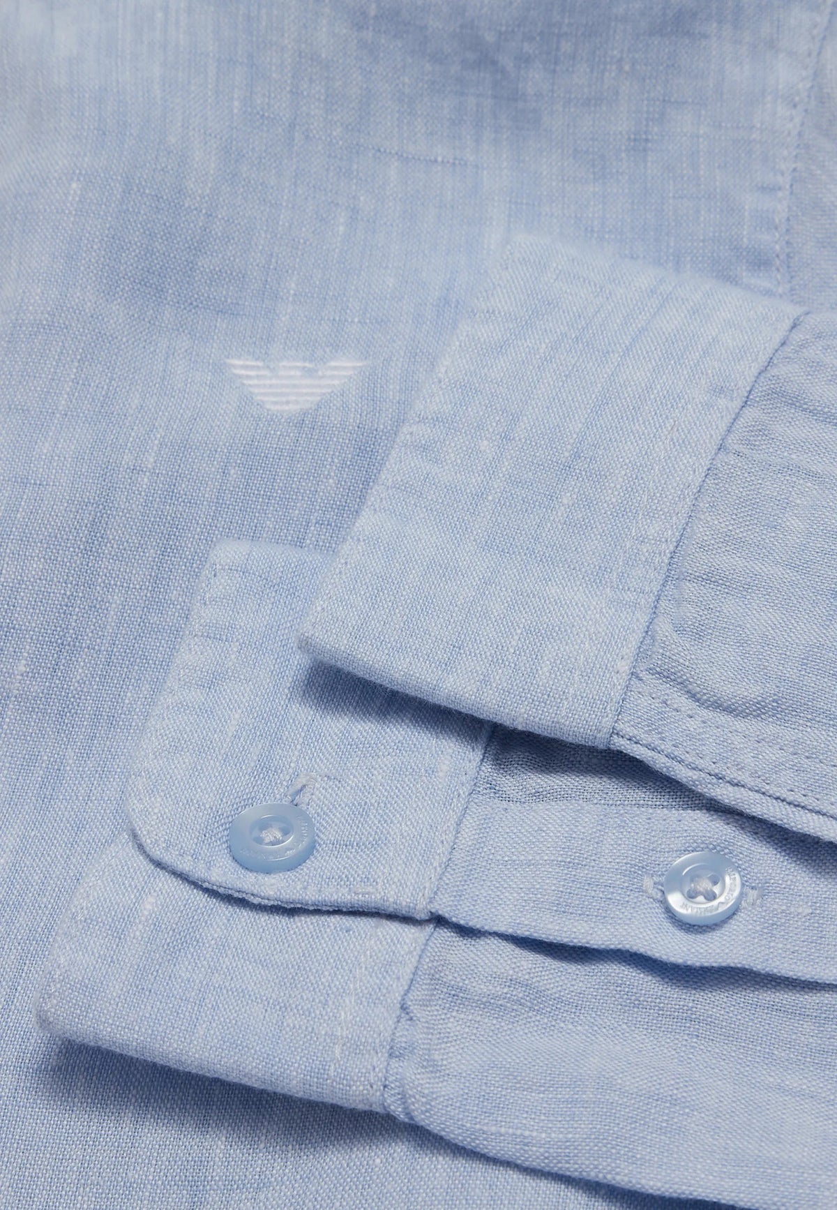 Camicia bambino Emporio Armani azzurra in lino | ViaMonte Shop