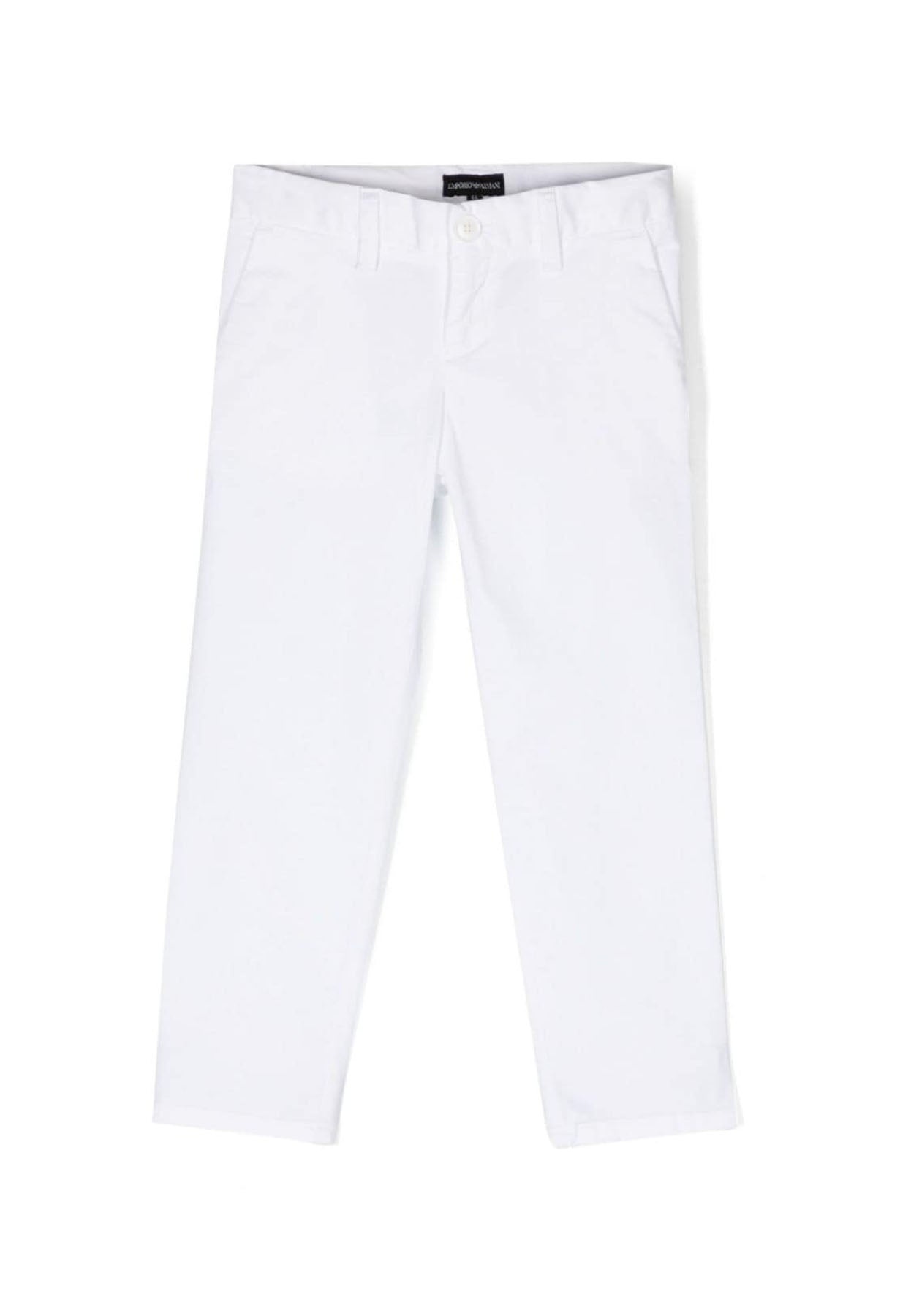 Pantalone bambino Emporio Armani bianco in cotone | ViaMonte Shop