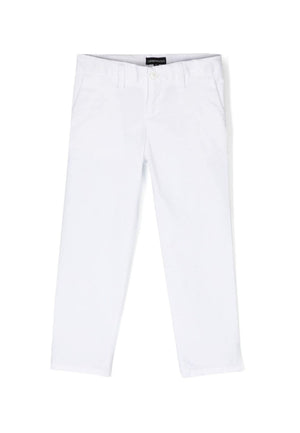 Pantalone bambino Emporio Armani bianco in cotone | ViaMonte Shop