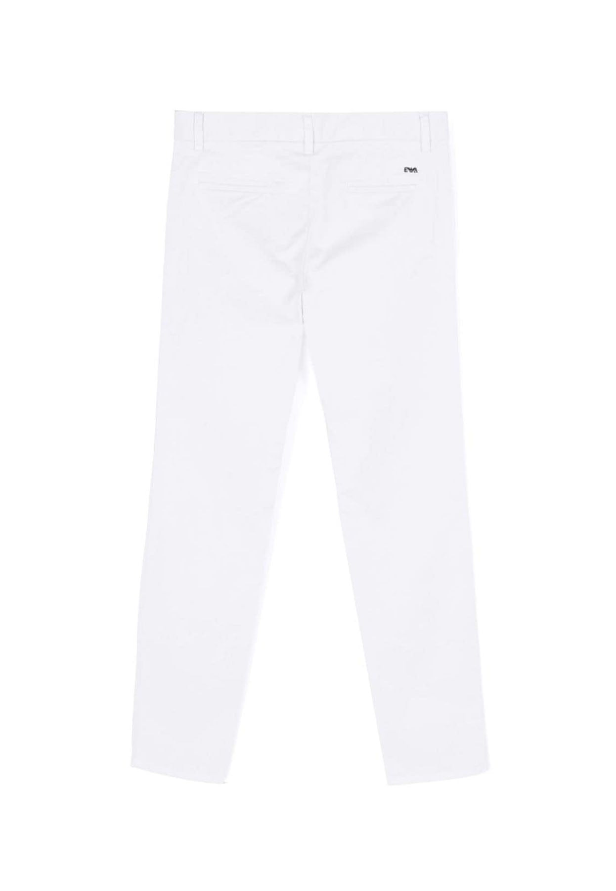Pantalone bambino Emporio Armani bianco in cotone | ViaMonte Shop