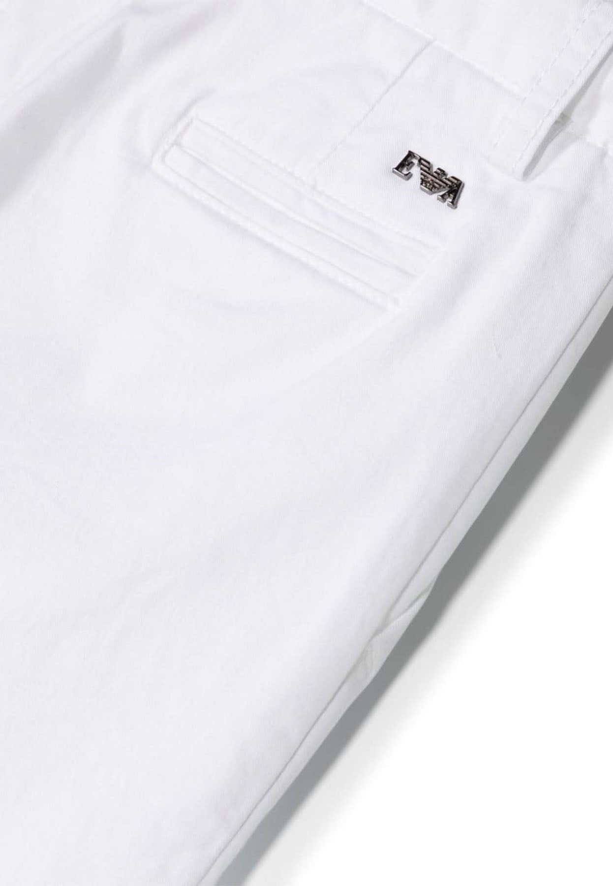 Pantalone bambino Emporio Armani bianco in cotone | ViaMonte Shop