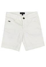 Bermuda bambino Emporio Armani bianco in cotone | ViaMonte Shop