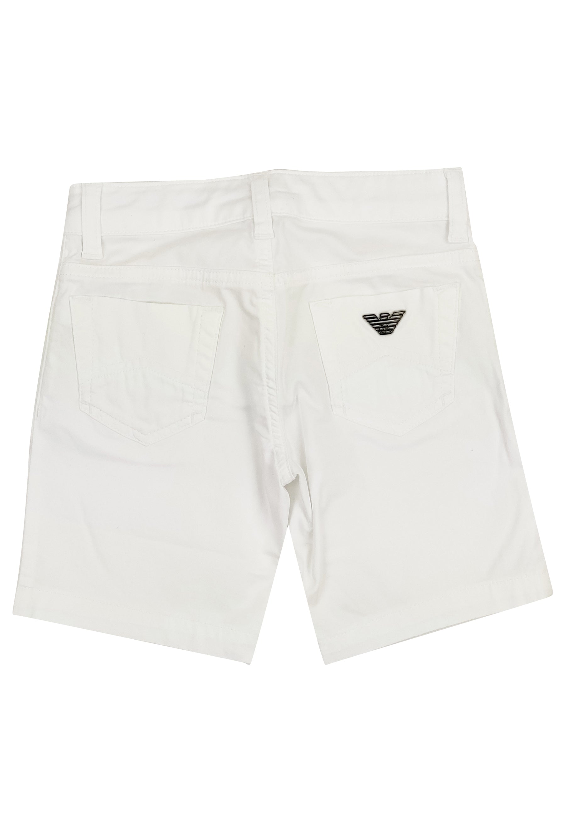 Bermuda bambino Emporio Armani bianco in cotone | ViaMonte Shop