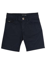 Bermuda bambino Emporio Armani blu in gabardina di cotone | ViaMonte Shop