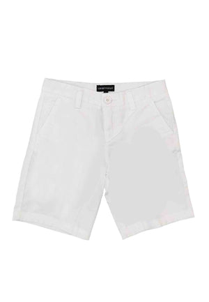 Bermuda bambino Emporio Armani bianco in cotone | ViaMonte Shop
