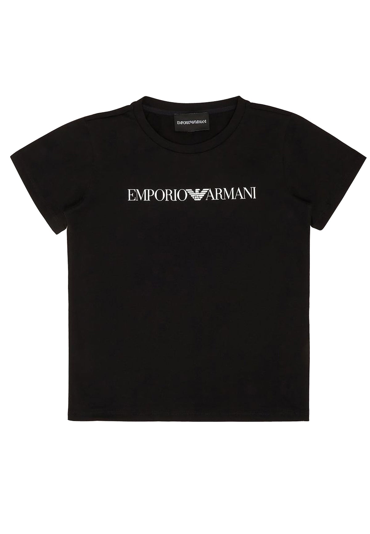 T-shirt bambino Emporio Armani nera in cotone | ViaMonte Shop